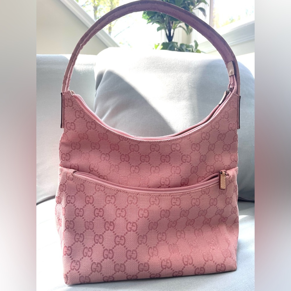 Gucci Pink canvas shoulder bag